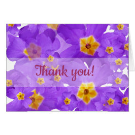 Lila Blumen Elegant Danke Karte