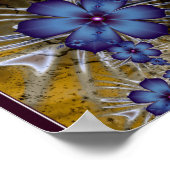 Lila Blumen Fraktal Poster (Ecke)