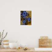 Lila Blumen Fraktal Poster (Küche)