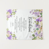 Lila Blumen Gebet Kirche Hochzeit Hintergrund Wandteppich (Vorderseite (Horizontal))