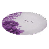 Lila Blumen Geblüht Schneidebrett (Ecke)
