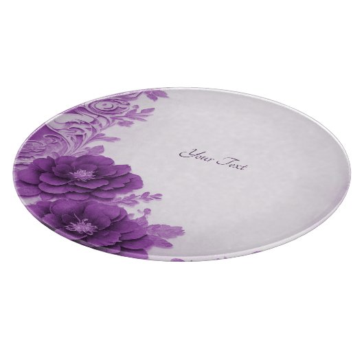 Lila Blumen Geblüht Schneidebrett (Ecke)