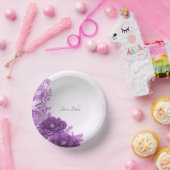 Lila Blumen gedeihen Pappteller (Party)