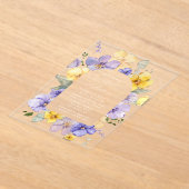 Lila Blumen, gelbe Blumen, Boho, Sweet 16 Acryleinladungen (Ablage )