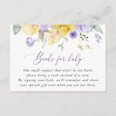 Lila Blumen, gelbe Blumen, Bücher für Baby Begleitkarte (Vorderseite)