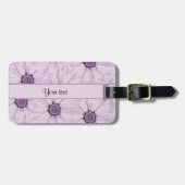 Lila Blumen Gepäckanhänger (Vorderseite horizontal)