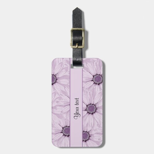 Lila Blumen Gepäckanhänger (Vorderseite vertikal)