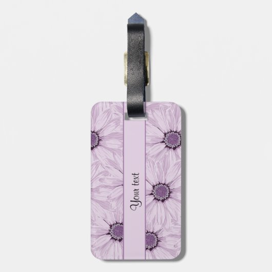 Lila Blumen Gepäckanhänger (Rückseite vertikal)