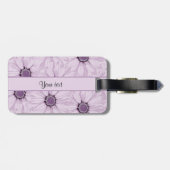 Lila Blumen Gepäckanhänger (Rückseite horizontal)