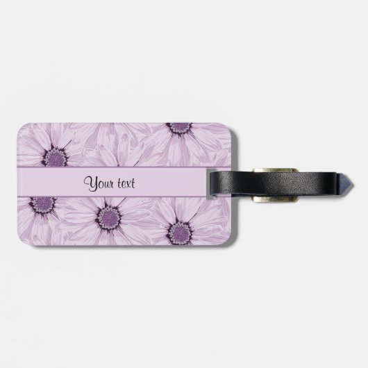 Lila Blumen Gepäckanhänger (Rückseite horizontal)