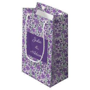 Lila-Blumen-Geschenktasche Kleine Geschenktüte