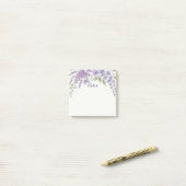 Lila Blumen Haftnotizen, Lavendel Notizblock (Auf Schreibtisch)