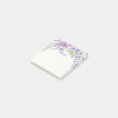 Lila Blumen Haftnotizen, Lavendel Notizblock (angewinkelt)