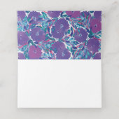 Lila Blumen Handgemalte Platzkarte (Innenseite Aufgefaltet)