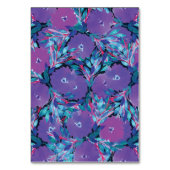 Lila Blumen Handgemalte Tischnummer (Rückseite)