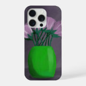 Lila Blumen-Handyhülle iPhone Hülle (Rückseite)