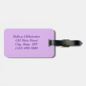 Lila Blumen horizontal Gepäckanhänger (Rückseite horizontal)