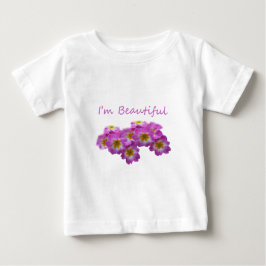 Lila Blumen, ich bin schön Baby T-shirt