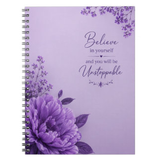 Lila Blumen Inspirationsnotizbuch – Notizblock