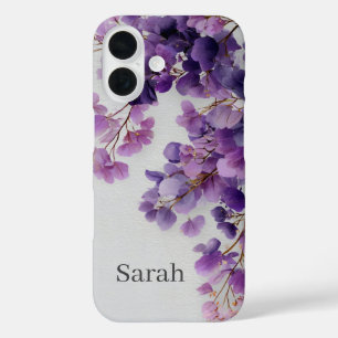 Lila Blumen iPhone-Hülle iPhone 16 Hülle