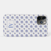 Lila Blumen iPhone / iPad-Hülle mit Initialen Case-Mate iPhone Hülle (Rückseite (Horizontal))