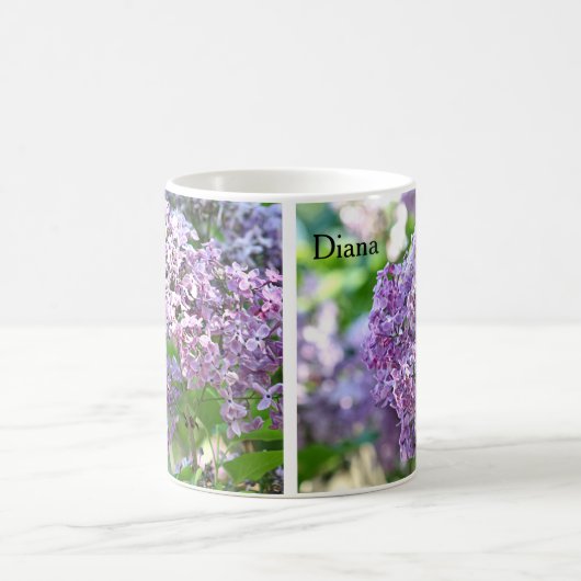 Lila Blumen Kaffeetasse (Mittel)