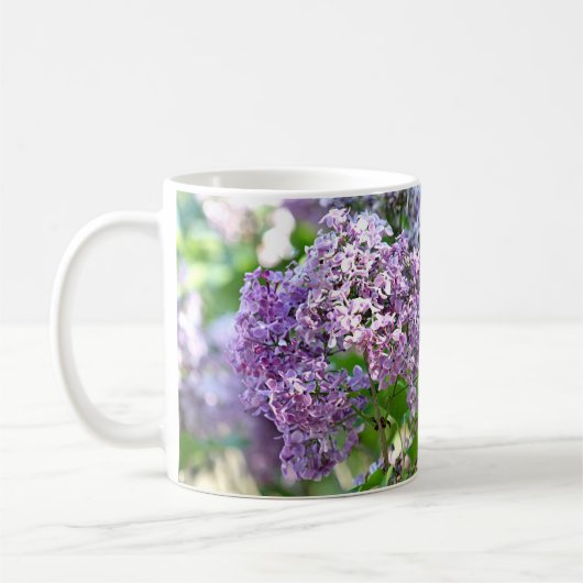 Lila Blumen Kaffeetasse (Links)