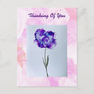 Lila-Blumen-Karte Postkarte