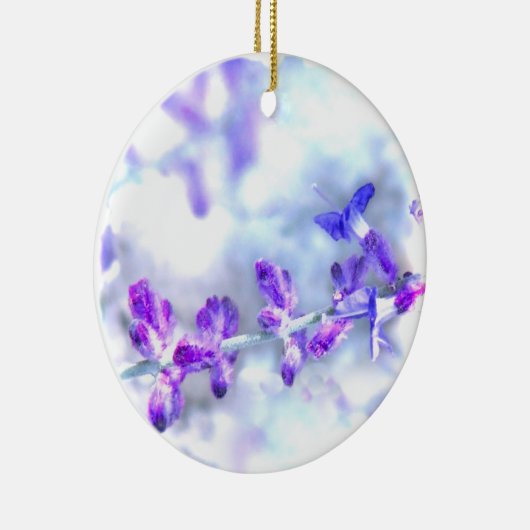 Lila Blumen Keramikornament (Rechts)