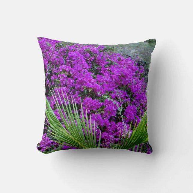 Lila Blumen Kissen (Vorderseite)
