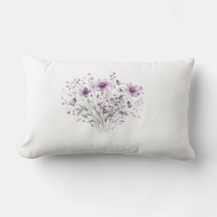 Lila Blumen-Kissen Lendenkissen