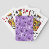 Lila Blumen Klassische Spielkarten (Rückseite)