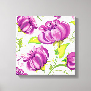 Lila Blumen Leinwanddruck