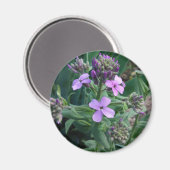 Lila Blumen Magnet (Vorderseite/Rückseite)