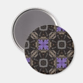 Lila Blumen Magnet (Vorderseite/Rückseite)