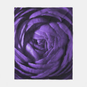 Lila Blumen-Makroschuß Fleecedecke (Vorderseite)
