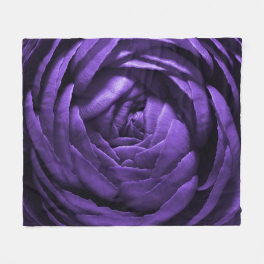 Lila Blumen-Makroschuß Fleecedecke (Vorderseite (Horizontal))