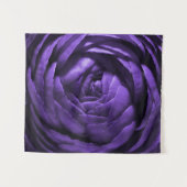 Lila Blumen-Makroschuß Wandteppich (Vorderseite (Horizontal))