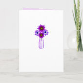 Lila Blumen Mason Gläser Programmkarte Programm (Rückseite)