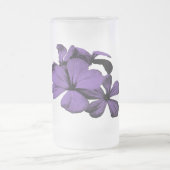 Lila Blumen-mattierte Tasse (Mittel)