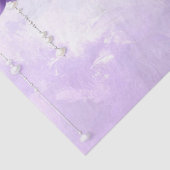 Lila Blumen mit baumelnden Perlen Seidenpapier (Detail)