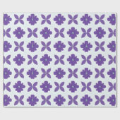 Lila Blumen mit hellem Hintergrund Geschenkpapier (Flach)