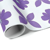 Lila Blumen mit hellem Hintergrund Geschenkpapier (Rolleneckpunkt)