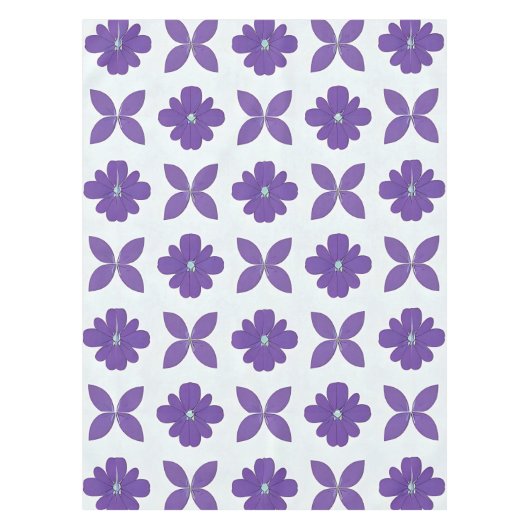 Lila Blumen mit hellem Hintergrund Tischdecke (Vorderseite)