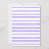 Lila Blumen Mit Monogramm Wappen Geburtsankündigun Ankündigung (Rückseite)