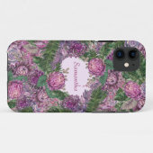 Lila Blumen mit Namen Case-Mate iPhone Hülle (Rückseite (Horizontal))