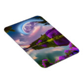 Lila Blumen Moon und Seeblick Magnet (Rechte Seite)