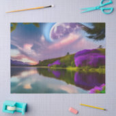 Lila Blumen Moon und Seeblick Seidenpapier (Basteln)