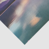 Lila Blumen Moon und Seeblick Seidenpapier (Detail)