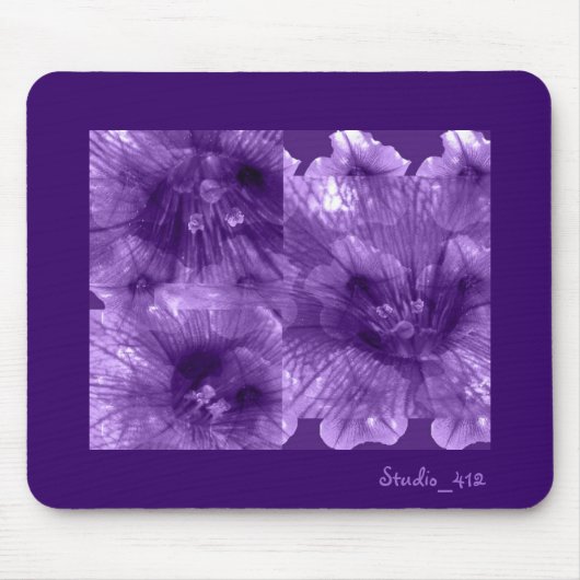 Lila Blumen Mousepad (Vorne)